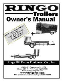 Trailers owners manual
